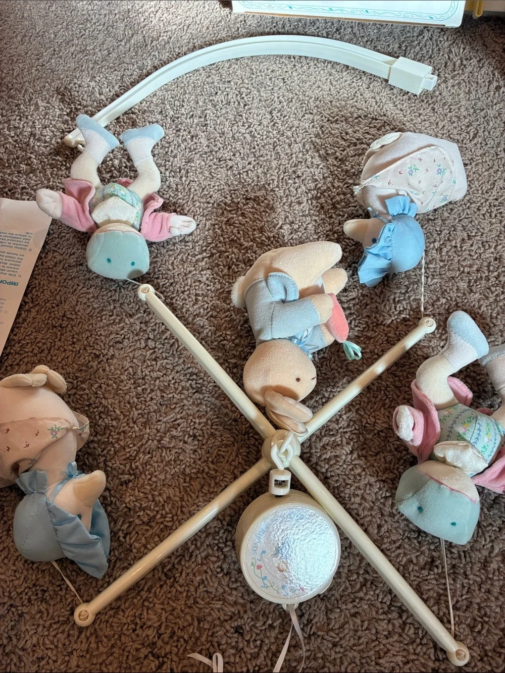 Vintage Eden Peter Rabbit & Friends Musical Mobile - Pastel Multicolor Plush